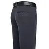 Pantaloni da giacimento da uomo pantaloni di business nero business casual pantaloni primaverile autunno coreano secco secco blu scuro uomo dritto 240415