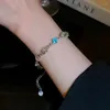 Länkarmband glänsande färgglada zirkonarmband för kvinnor euro stilfulla geometriska tillbehör hand smycken kommer söt handledsmyck