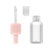 Storage Bottles 5 Pcs 3ML Clear Essential Oil Bottle Shaped Empty Lip Gloss Tube Glaze Containers Refillable Vials DIY Cosmetic Case
