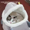 Kedi Taşıyıcılar Sandıkları Evler Peluş Kedi Sırt Çantası Kış Sıcak Lare Kapasitesi Pet Ba İki Bir Sırt Çantası ve Kediler Yuva Kedi Taşıyıcı BA KAT MALZEMELERİ L49