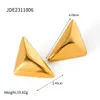 Orecchini di designer da donna Orecchini quadrati geometrici con nodo oro lucido