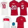 2024 Euro Cup Men Turkey Soccer Jerseys 10 Calhanoglu 19 Yildiz Muldur Guler Akgun Yuksek Kokcu Demiral Sojacu sous Kabak Tugay Football Shirt Kits Team National