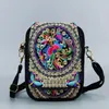 Shoulder Bags Fashion Embroidery Small Square Bag Retro Handbag Female Designer Ethnic Style Lady Messenger