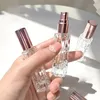 10mlローズゴールドガラスポータブル補充可能な香水ボトル化粧品コンテナ空のスプレーアトマイザー旅行サブボトル
