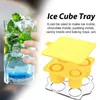 Baking Moulds Bpa-free Ice Tray Cocktails Mold Silicone Cylinder With Sealed Lid For Slow-melting Cubes Drinks