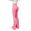 Damesbroeken Flare Leggings for Women High Tailed Tummy Control workout Slit Hem Gym Yoga