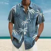 Chemises décontractées pour hommes Hawaiian pour hommes à manches courtes tops Nouveaux chemises graphiques de noix de coco