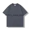 T-shirty męskie proste stały kolor t-shirt Summer męski bawełniany z krótkim rękawem para top H240416