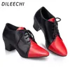 Dance Shoes DILEECHI Women's Genuine Leather Teachers Ballroom Dancing Square Latin