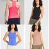 Women's Tanks Camis Lu racerback ebb tanks womens tops and tees long tshirt Women T-shirt Quick-dry Exercise Sports Fitness Tank Top Running Gym Jogging Tops L49