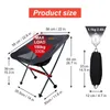 Pacoone Travel Ultralight Folding Chair Walloble Portable Moon Chair Outdoor Camping Fishing Chair Beach Handing Picnic Seat 240412