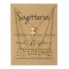 Hänghalsband 3st/set 12 konstellation stjärntecken halsband horoskop zirkon smycken galax libra astrologi gåva med detaljhandelsfall otwlk