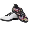 Casual Shoes NoisyDesign Women Black Flats Bohemian kolibri mönster Sneakers för damer andningsbara snörning Kvinnlig platt 2024