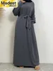 Modest Abaya Ramadan Turkiet Kaftan Islamiska kläder muslim för kvinnor Hijab Dress Robe Femme Musulmane Caftan Marocain Vestidos 240410