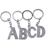 26PcsLot AZ 32quot Alloy Alphabet Letter Keyring Full Rhinestone Key Chain DIY Accessories6286271