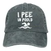 Caps à balle Je fais pipi dans Pools Baseball Cap pour hommes femmes Unisexe lavée coton ajusté vintage papa camionneur