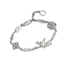 Klassische Designer Armband Frauen Titanium Stahl Diamond Link Kette Charme Brabbänder Mode Liebesgeschenk