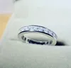 Real Eternity Luxury Princesscut 5A Zircon Birthstone 925 Sterling Silver Women Wedding Ring Engagement Banda de presente C190412016520387