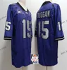 Maglie da calcio Horned Frogs TCU Custom TCU N. 15 Max Duggan