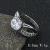 Clusterringe Edelstahl Ring Schmuck Goldfarbe Großhandel für Frauen Modegeschenk Est Bijoux Enacier Inoxydable Femme rbjkbbbf