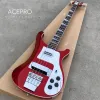 Гитарный металлик красного цвета Электрический бас -гитарный аппаратный оборудование 22 FRETS 4 Строка Электрический бас белый пикгард