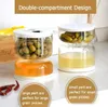 Wholesale ocean shipping Sealed Jar for Pickle Home Wet and Dry Separation Pickle Jar with Flip Container and Strainer Hourglass Design Olives Container