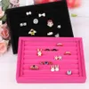 2pcs lots Jewelry Display Rings Organizer Show Case Holder Box New red Ring Storage Ear Pin Accessories box237U