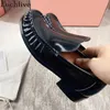 Casual schoenen 2024 Zomer dames doudou platte loafers slip-on runway formeel zakelijk leer mujer