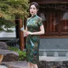 Vêtements ethniques robe de style chinois Jeune Silk Cheongsam Wedding Qipao Sexy