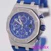 Emozionante orologio da polso AP Blue Elf Royal Oak Offshore 26470st MENS ORGHIO Precision Acciaio Blue Face Macchine automatiche Swiss Swiss Sports Luxury Watch