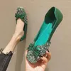 Casual Shoes 2024 Spring And Summer Fashion Sequin Bean-bean Women's Shallow Flat Water Diamond Large