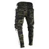 Calças masculinas Camuflagem magra Stretch 2024 Plazed Slim Fit Jeans Summer Troushers Impresso Multi-Bocket Fashion Pantalones