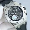 Designer montre au large Audemar watch APS Chronograph Royal MenWatch Automatic Mécanique SuperColen Cal.3126 STRAPE DE RÉSBILLE MONTRE CKKB