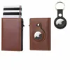 Hot Smart Air Tag Wallet Men RFID ID Kreditkort Holder Pop Up Aluminium Walls Pu Leather Carb Fiber Airtag Case Mey Cover P6BO#