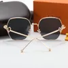 Óculos de sol Longa feminina Vuttoness Brand Men's Advanced Metal Frame Glasses Sun Suns Caixa Opcional Haikyuu Goth Greenwig Apricot Cabbage Orang Vain Grant