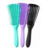 New Plastic Detangling Hair Brush Scalp Massage Detangler Wet Curly Comb Women Health Care Reduce Fatigue Hairbrush Styling Tools