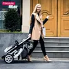 Passeggini# new 3 in 1 passeggino per bambini con auto a cornice per bambini in campe da bambino Light Pram Pram Luxuria Assorbimento di ammortizzatore Fold L416