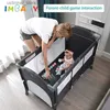 Baby Cribs Imbaby Nyfödd babybädd multifunktionella babysängar fällbara baby barnsäng med blöja bordsskiva cradle dubbel däck cribs för baby l416