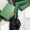 Mirror Quality Designer Wallet Echt lederen groene grijs Houndstooth -kaarten Houlders Fashion Women Handtas Purse met doos