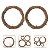 Decoratieve bloemen 2 pc's Earth Vine Garland Diy Krans Accessoire Manual Rattan Frame Natuurlijke ijzeren draadcirkel Bloemring