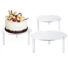 Plattor 3 Tier Stativs för dessertbord Portable Creative Acrylic Cake Display Stand REABLEABLE Transparent Cup Holder