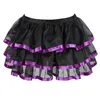 Skirts Elastic Petticoat Gothic Corsets Sexy Satin Trim Adult Dance Tulle Skirt Lolita Women Mini Layered Tutu Plus Size