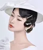 BERETS 202404-BP INS CHIC Fashion Pearl Lace Camellia Elegant Bride Banquet Grace Formal Lady Fedoras Hat Women Leisure Cap