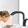 Bathroom Sink Faucets Tianview Black Pull-out Basin Faucet Cold And Brass Body Washbasin Shower Water Column