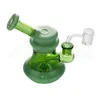 5,9 Zoll gemischtes Glas Schatten Bubbler Recycler Bong Dab Rigglaswasserleitung mit 14mm Quarzknaller