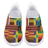 Chaussures décontractées Modèles de motif tribal africain Locs légers Femmes Slip sur des baskets Mesh dames Summer Sport Jogging Femme Femme