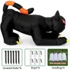 Halloweenowe nadmuchiwane 18 m Black Cat Toy Shakes Głowa Ghost LED LED Inside Outdoor Yard Air Blown Decoration Wyświetlacz 240407