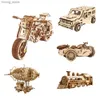 3D Puzzles Kinds 3d Wooden Puzzles Jigsaw for Child Assembling DIY Mechanical Models Blocks Toy To Build Boys Motorcycle Air Ship Car Train Y240415