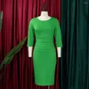 Casual Dresses Women Bodycon Sexig Bandage Dress Slim Elegant Office Ladies High midja stilfullt Modest Female Package Hip African