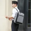 Backpack Solid Color Laptop Bag Three-piece Men's Business Attendance Essential Oxford Cloth Large Capacity For Student